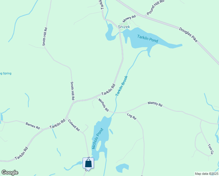 map of restaurants, bars, coffee shops, grocery stores, and more near 1375 Tarkiln Road in Burrillville