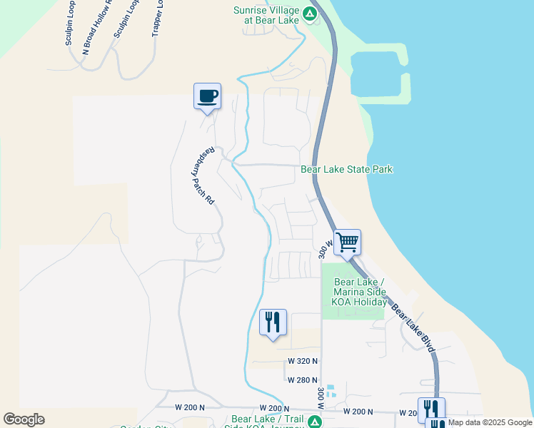 map of restaurants, bars, coffee shops, grocery stores, and more near 681 North Lochwood Drive in Garden City