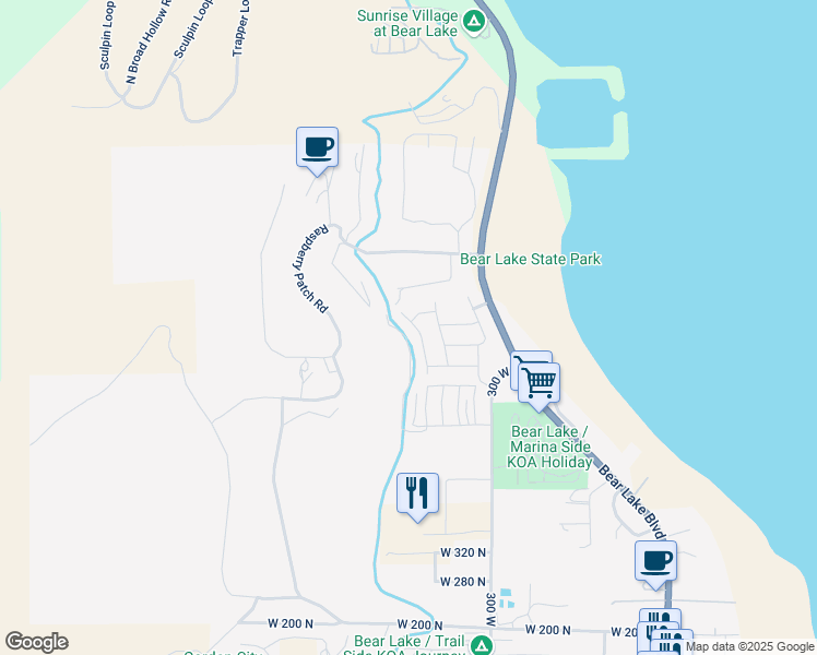 map of restaurants, bars, coffee shops, grocery stores, and more near 681 North Lochwood Drive in Garden City