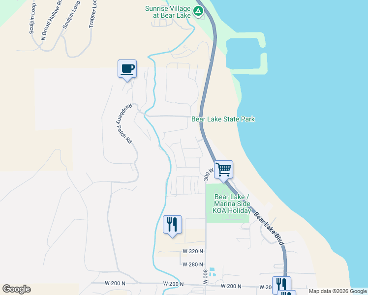 map of restaurants, bars, coffee shops, grocery stores, and more near 720 North Lake Sight Drive in Garden City