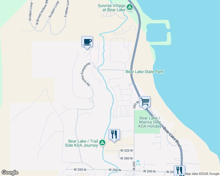 map of restaurants, bars, coffee shops, grocery stores, and more near 697 North Lochwood Drive in Garden City