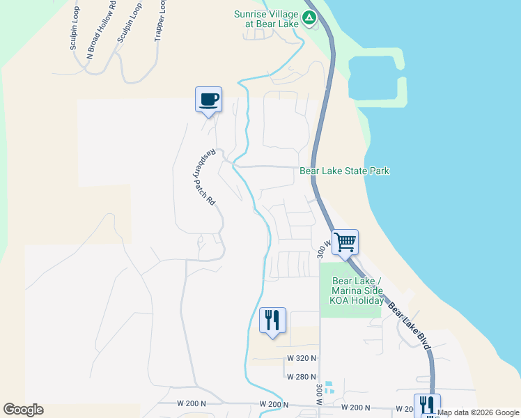 map of restaurants, bars, coffee shops, grocery stores, and more near 697 North Lochwood Drive in Garden City