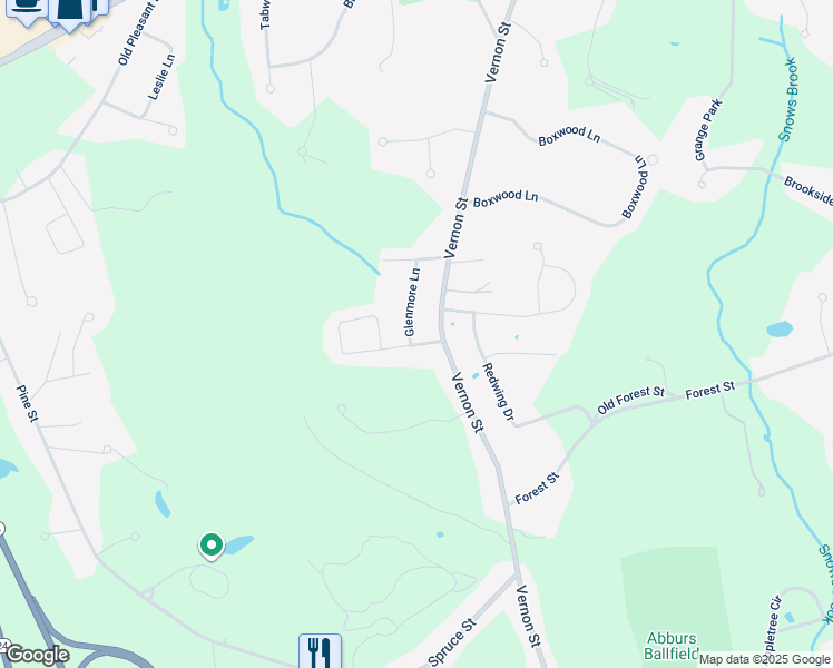 map of restaurants, bars, coffee shops, grocery stores, and more near 15 Glenmore Lane in Bridgewater