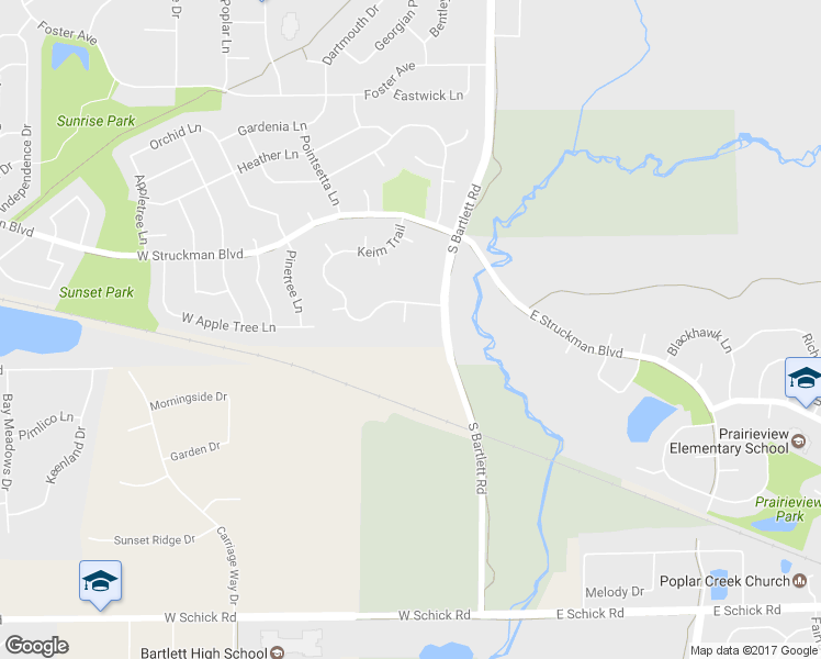 map of restaurants, bars, coffee shops, grocery stores, and more near 1284 Eagle Court in Bartlett