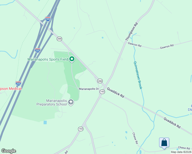 map of restaurants, bars, coffee shops, grocery stores, and more near 362 Thompson Hill Road in Thompson