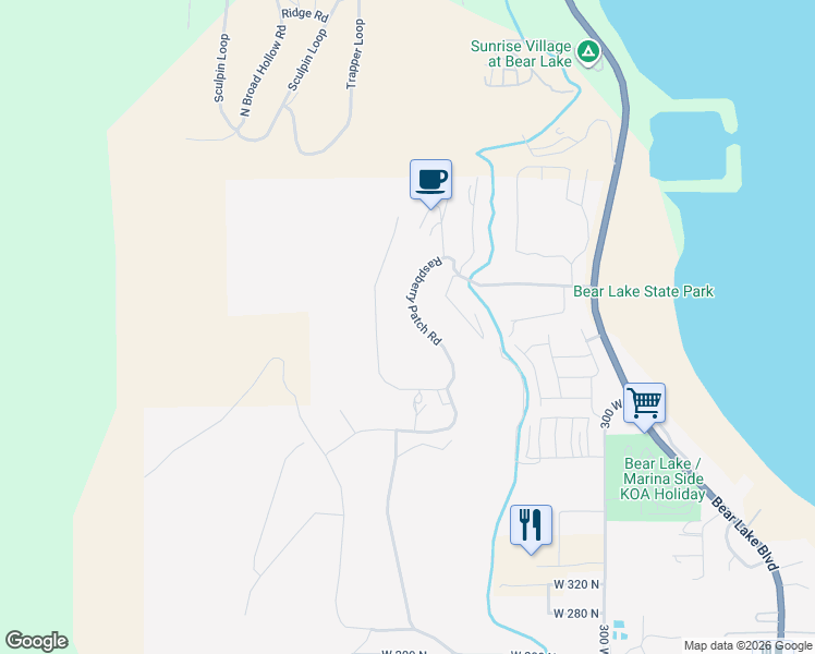 map of restaurants, bars, coffee shops, grocery stores, and more near 555 Raspberry Patch Road in Garden City