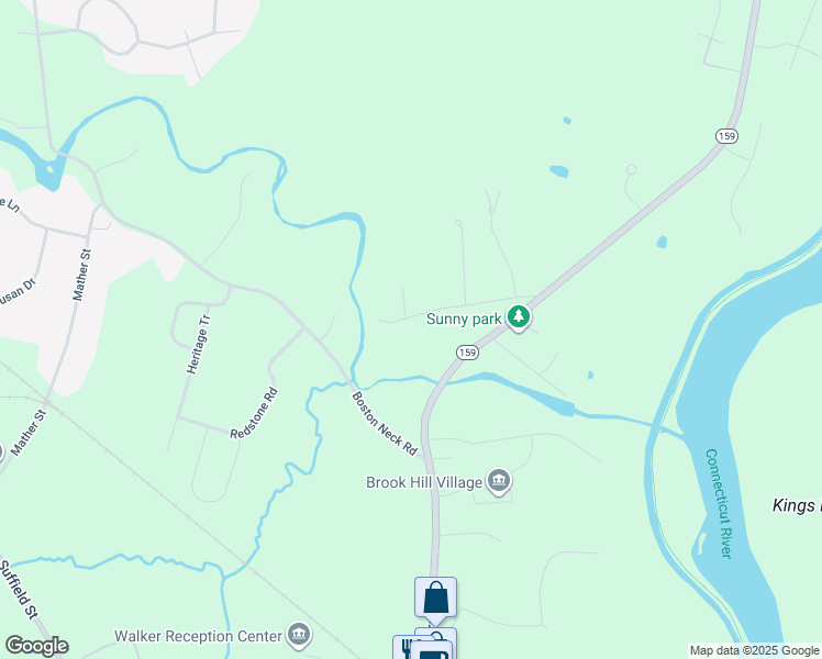 map of restaurants, bars, coffee shops, grocery stores, and more near 849 Branch Road in Suffield