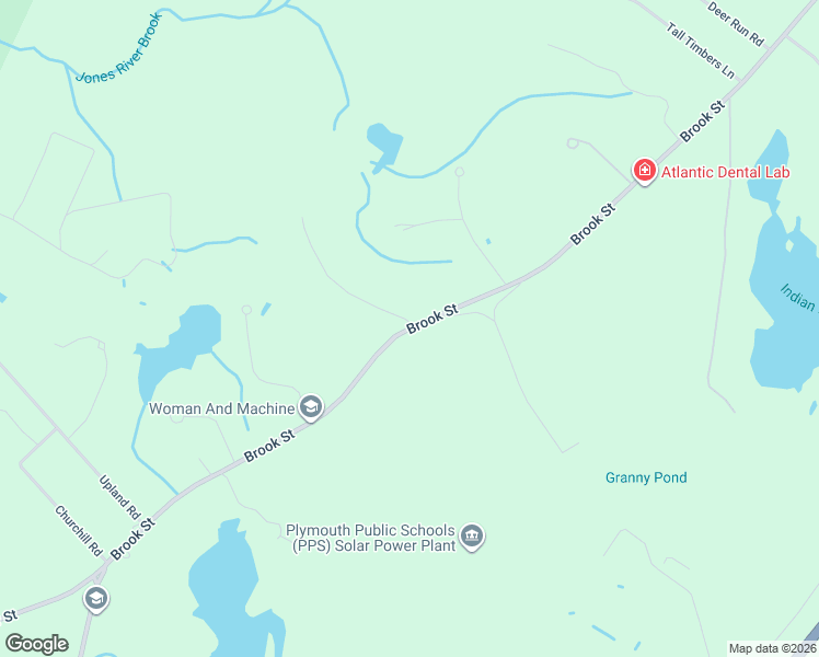 map of restaurants, bars, coffee shops, grocery stores, and more near 181 Brook Street in Plympton