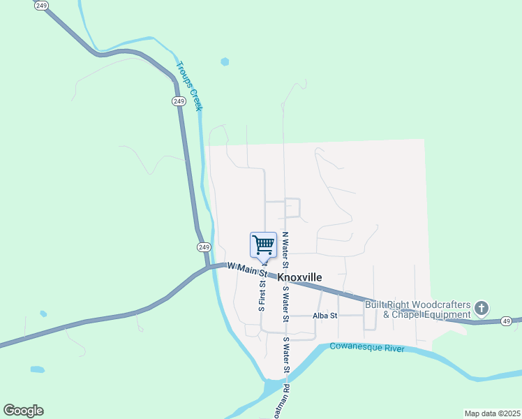 map of restaurants, bars, coffee shops, grocery stores, and more near 314 North 1st Street in Knoxville
