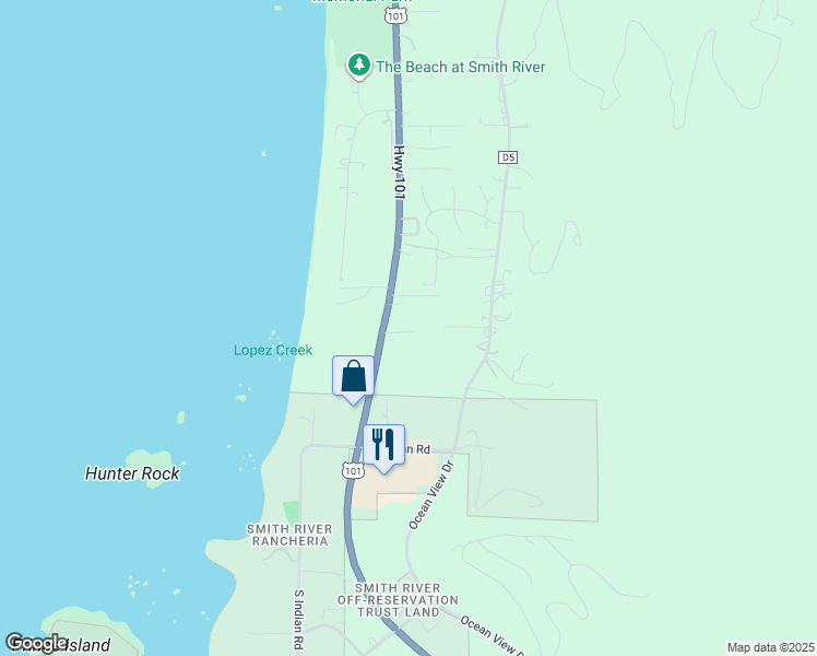 map of restaurants, bars, coffee shops, grocery stores, and more near 13755 U.S. 101 in Smith River