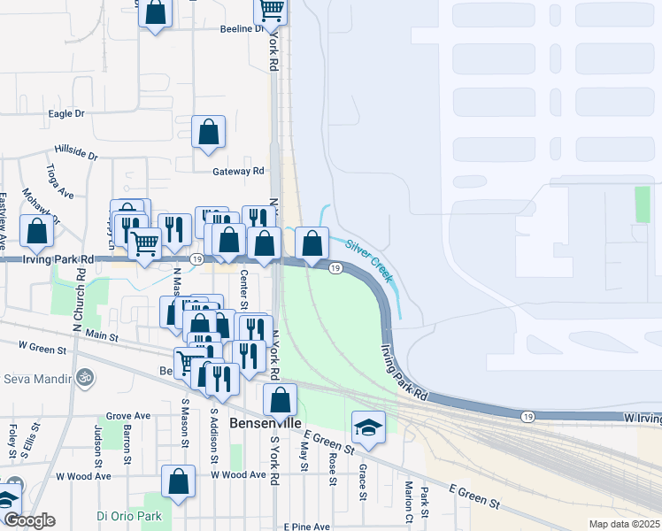 map of restaurants, bars, coffee shops, grocery stores, and more near in 