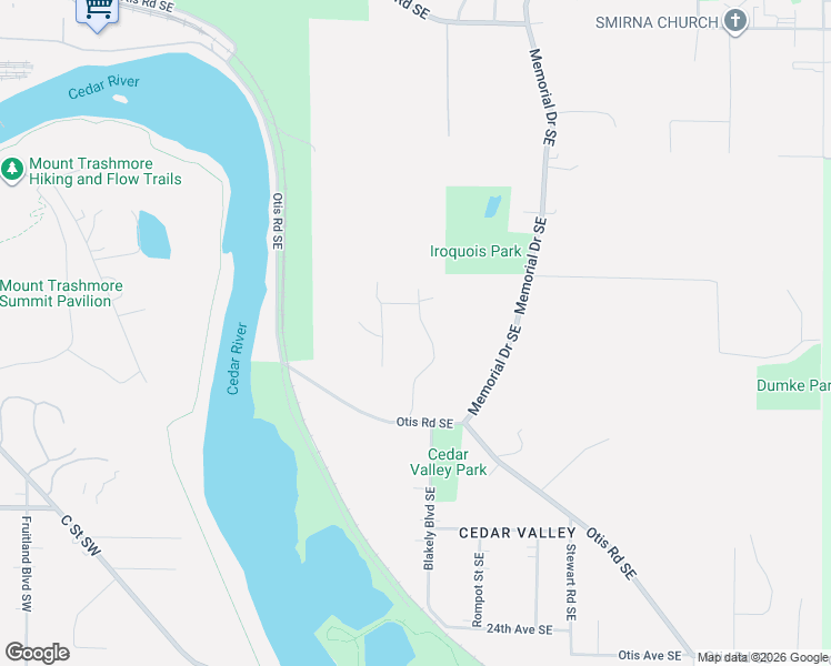 map of restaurants, bars, coffee shops, grocery stores, and more near 2086 High Drive Southeast in Cedar Rapids