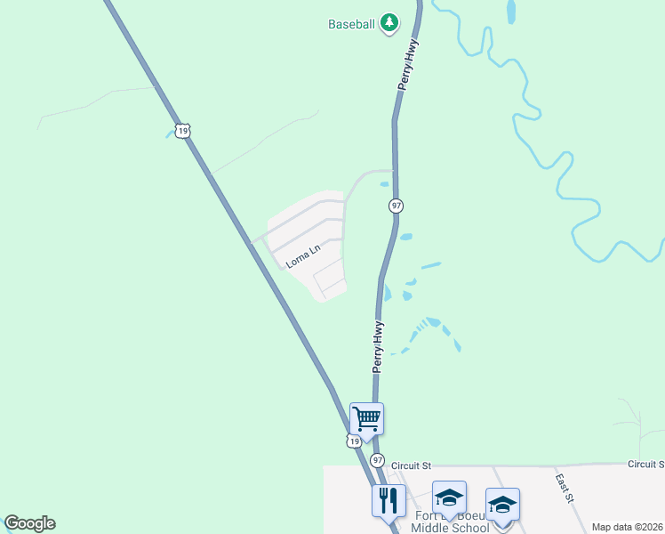 map of restaurants, bars, coffee shops, grocery stores, and more near 11682 Pennsylvania 97 in Waterford