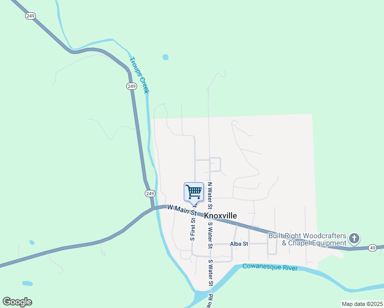 map of restaurants, bars, coffee shops, grocery stores, and more near 314 North First Street in Knoxville