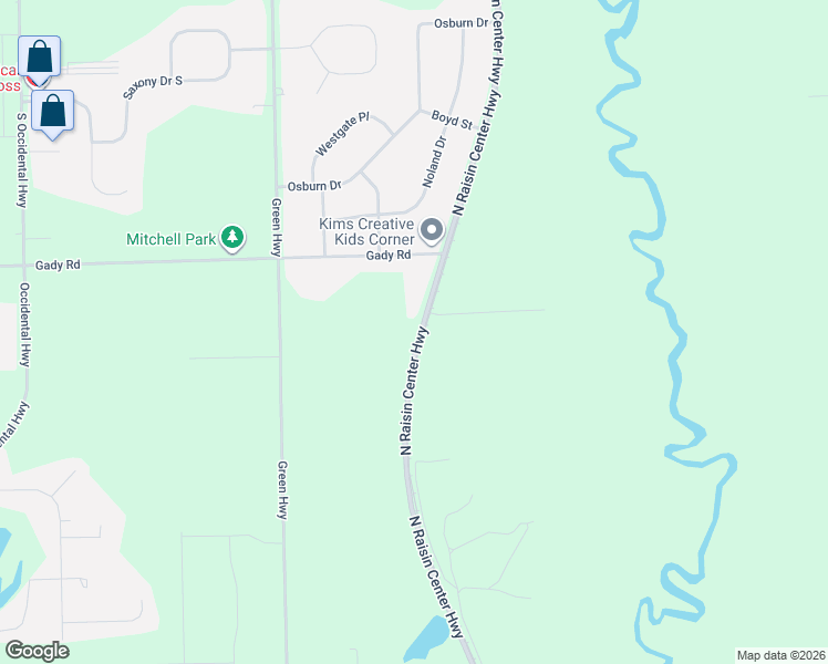 map of restaurants, bars, coffee shops, grocery stores, and more near 4843 Green Highway in Tecumseh