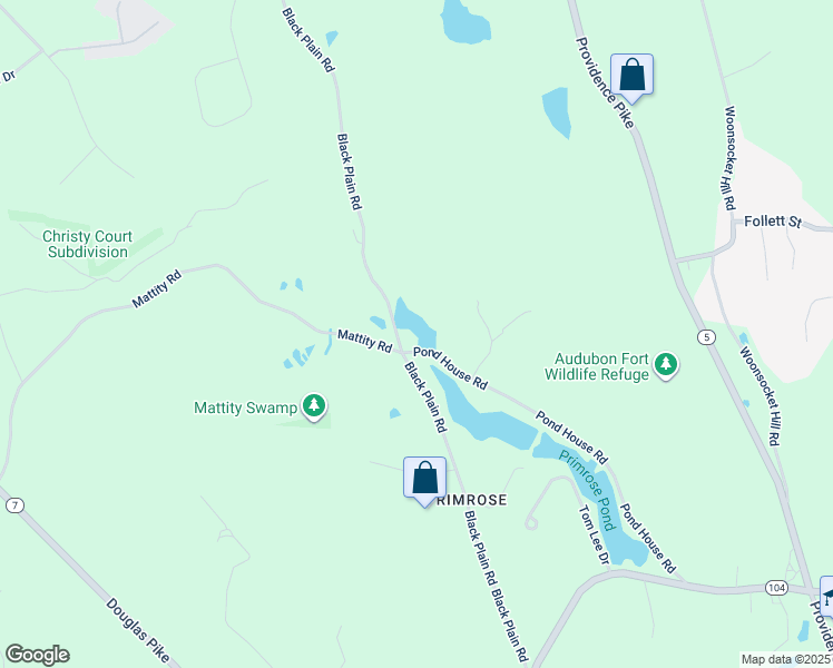 map of restaurants, bars, coffee shops, grocery stores, and more near 768-778 Black Plain Rd in North Smithfield