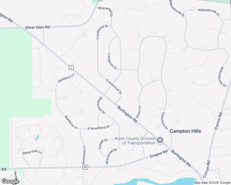map of restaurants, bars, coffee shops, grocery stores, and more near 6N553 Crestwood Drive in St. Charles