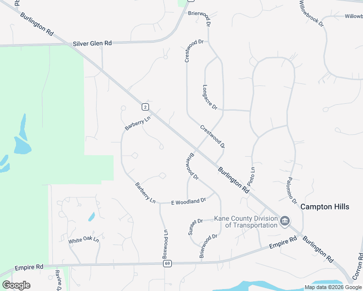 map of restaurants, bars, coffee shops, grocery stores, and more near 41W461 Burlington Road in St. Charles