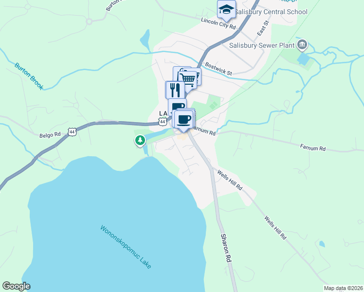 map of restaurants, bars, coffee shops, grocery stores, and more near 31 Sharon Road in Salisbury