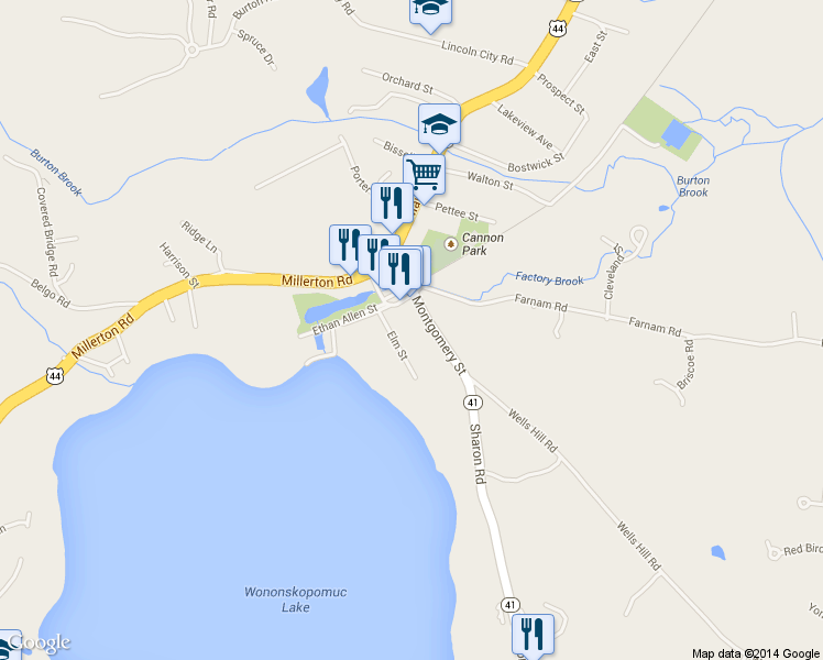 map of restaurants, bars, coffee shops, grocery stores, and more near 33 Sharon Road in Salisbury