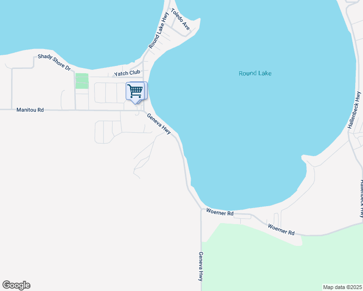 map of restaurants, bars, coffee shops, grocery stores, and more near 2730 Geneva Highway in Manitou Beach-Devils Lake