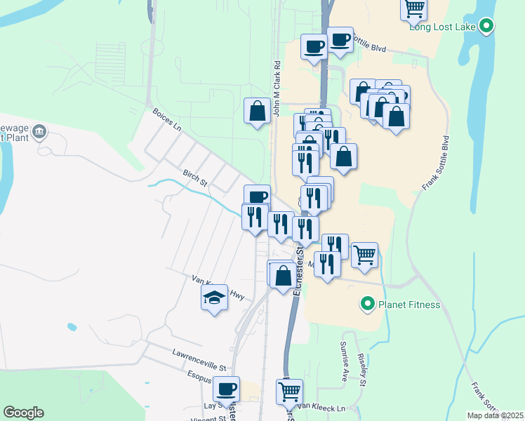 map of restaurants, bars, coffee shops, grocery stores, and more near 1094 Morton Blvd in Kingston