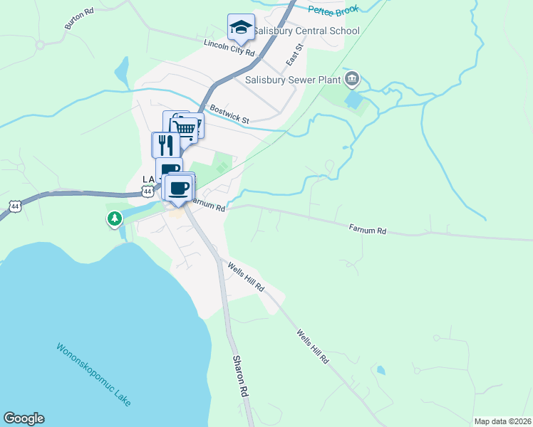 map of restaurants, bars, coffee shops, grocery stores, and more near 7 Perry Street in Salisbury