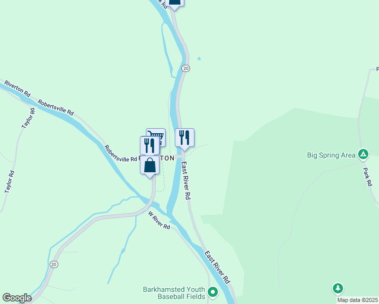 map of restaurants, bars, coffee shops, grocery stores, and more near 5 Mountain Road in Barkhamsted