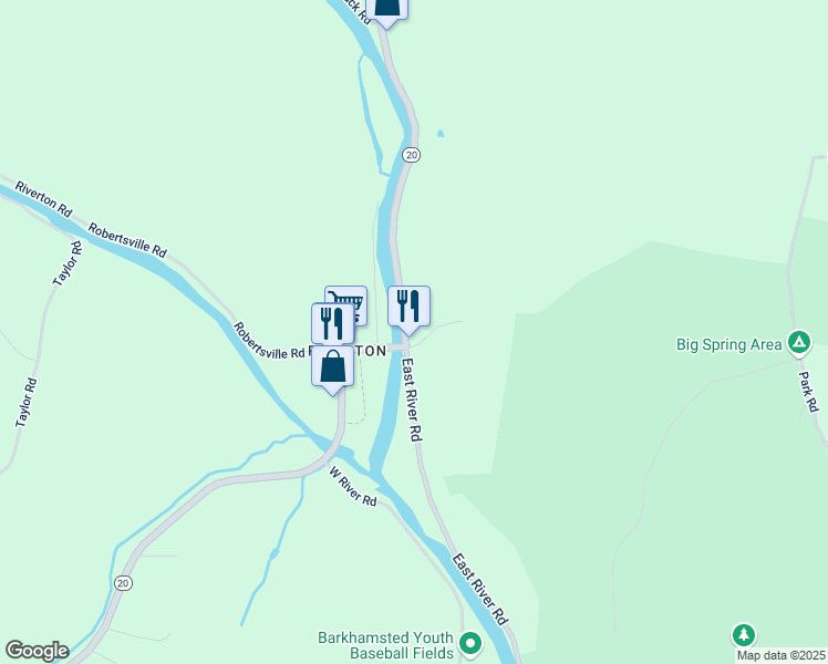 map of restaurants, bars, coffee shops, grocery stores, and more near 5 Mountain Road in Barkhamsted