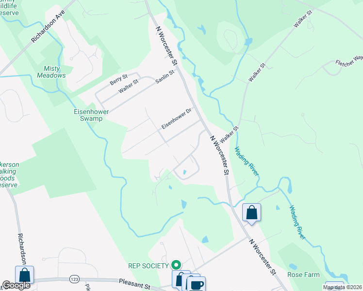 map of restaurants, bars, coffee shops, grocery stores, and more near 8 John F. Kennedy Drive in Norton