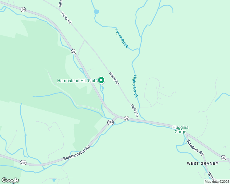 map of restaurants, bars, coffee shops, grocery stores, and more near 31 Higley Road in Granby