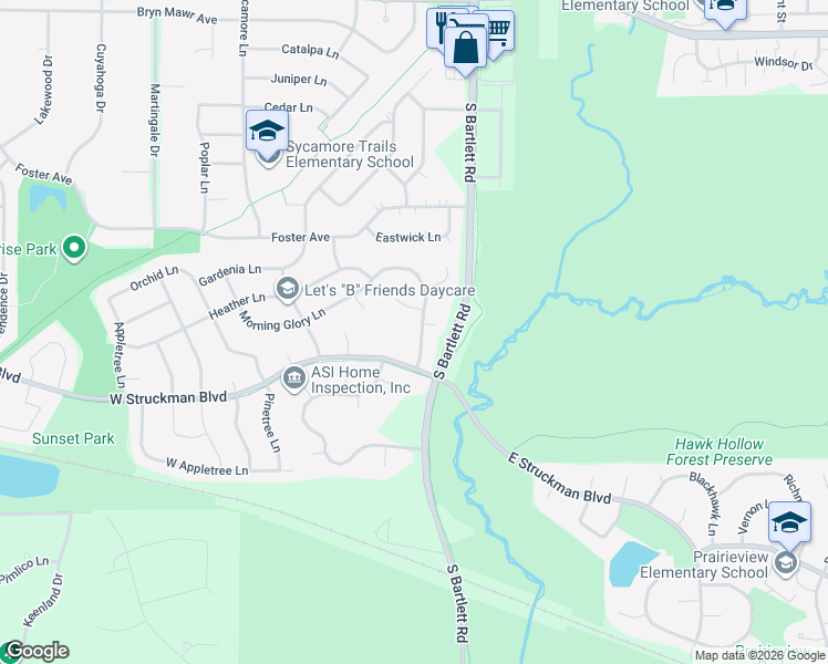 map of restaurants, bars, coffee shops, grocery stores, and more near 1175 Chesapeake Court in Bartlett
