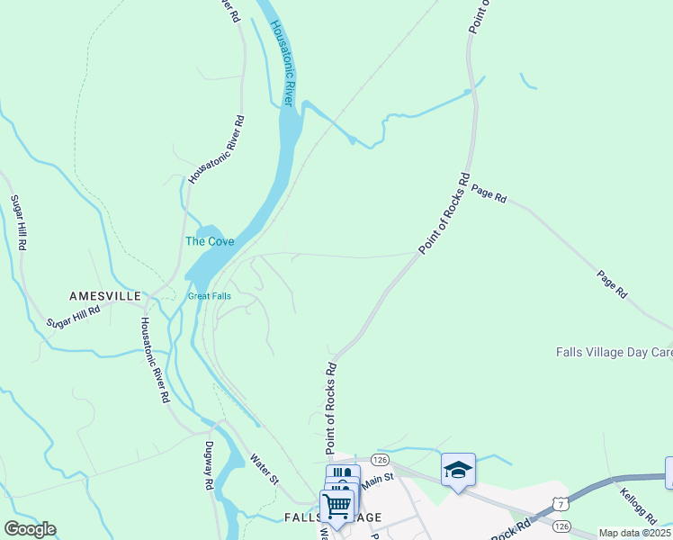 map of restaurants, bars, coffee shops, grocery stores, and more near 48 Dublin Road in Canaan