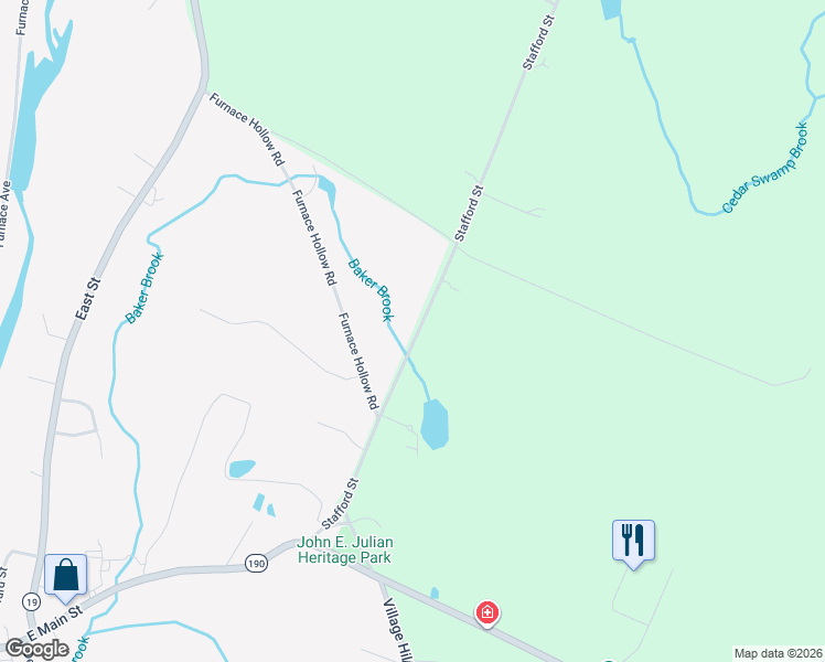 map of restaurants, bars, coffee shops, grocery stores, and more near 38 Stafford Street in Union