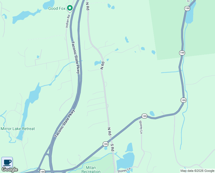 map of restaurants, bars, coffee shops, grocery stores, and more near 84 North Road in Red Hook