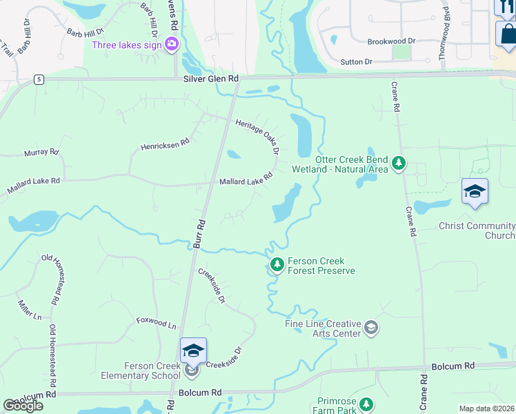 map of restaurants, bars, coffee shops, grocery stores, and more near 6N583 Promontory Court in St. Charles