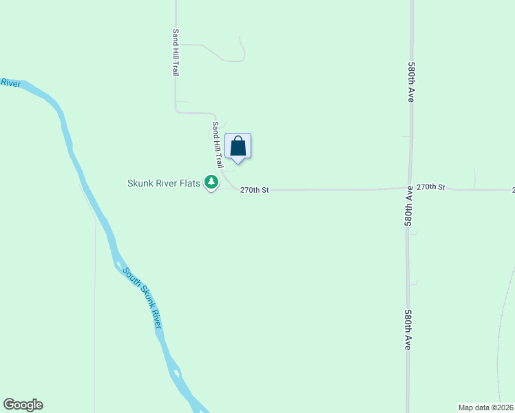 map of restaurants, bars, coffee shops, grocery stores, and more near 57540 270th Street in Ames