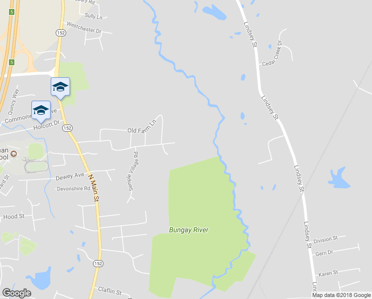 map of restaurants, bars, coffee shops, grocery stores, and more near 99 Wamsutta Road in Attleboro