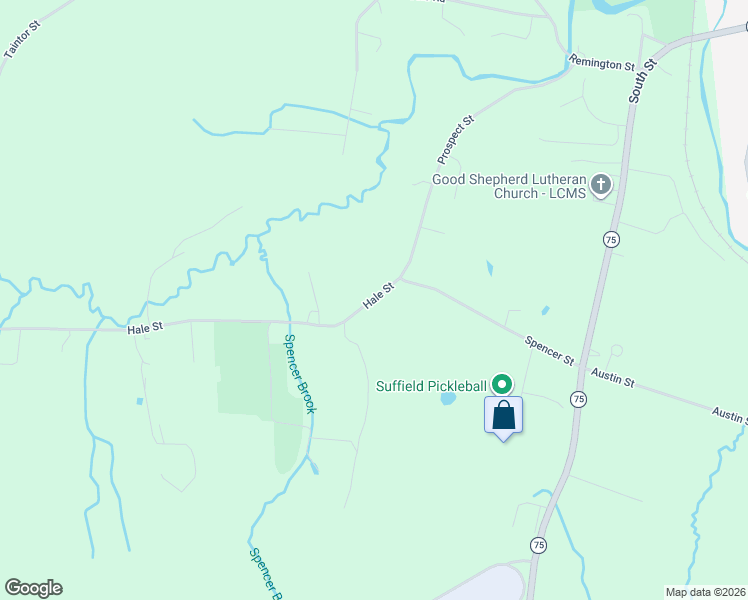 map of restaurants, bars, coffee shops, grocery stores, and more near 431 Hale Street in Suffield