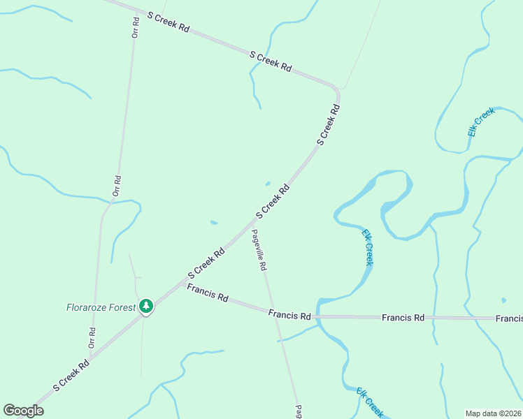 map of restaurants, bars, coffee shops, grocery stores, and more near 8951-9099 S Creek Rd in Girard