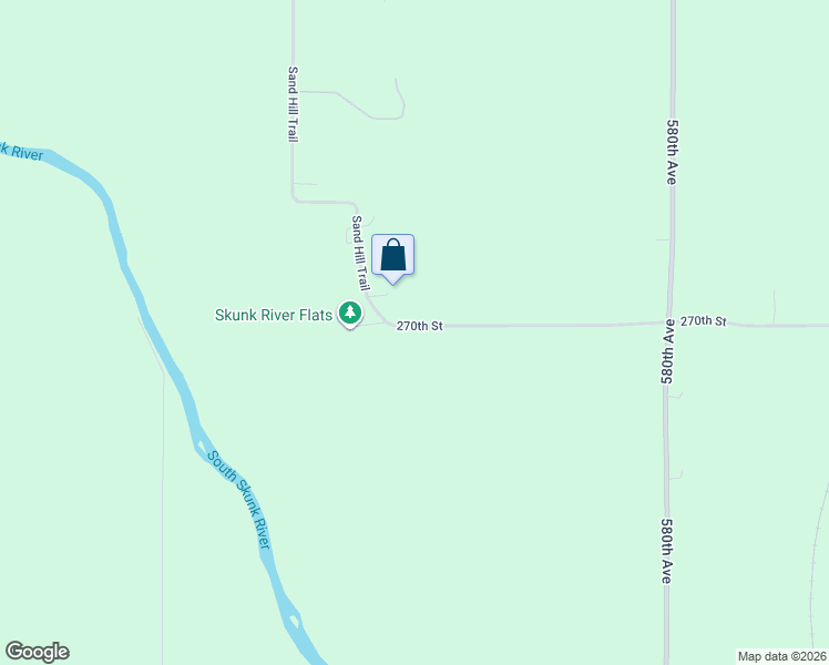 map of restaurants, bars, coffee shops, grocery stores, and more near 57540 270th Street in Ames