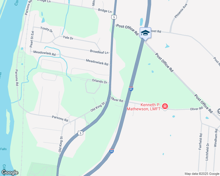 map of restaurants, bars, coffee shops, grocery stores, and more near 1500 Enfield Street in Enfield