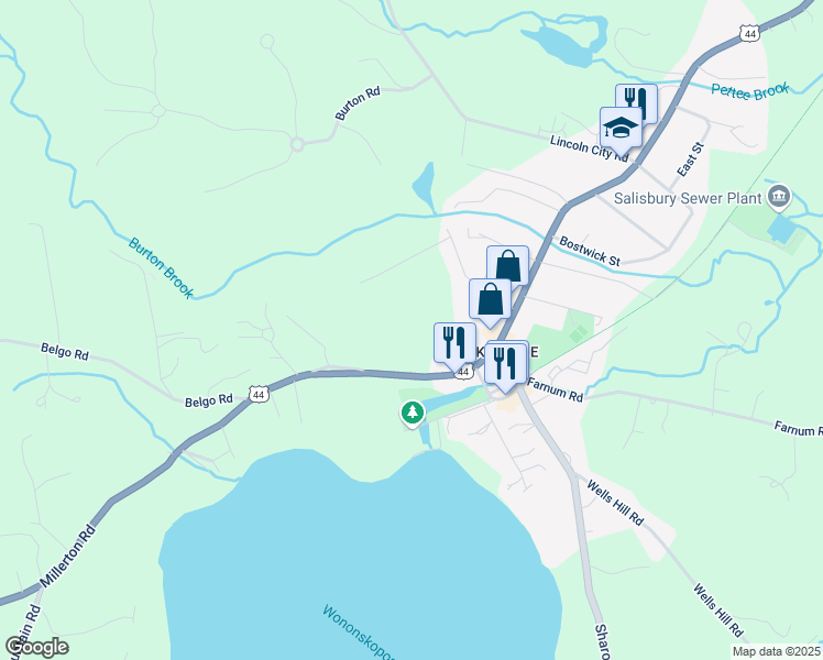 map of restaurants, bars, coffee shops, grocery stores, and more near 46 Porter Street in Salisbury