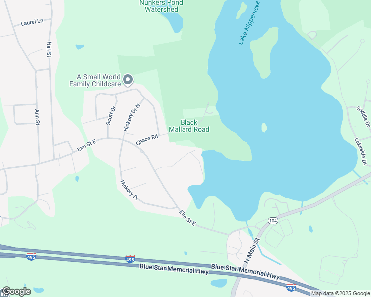 map of restaurants, bars, coffee shops, grocery stores, and more near 4 Birch Hill Road in Raynham