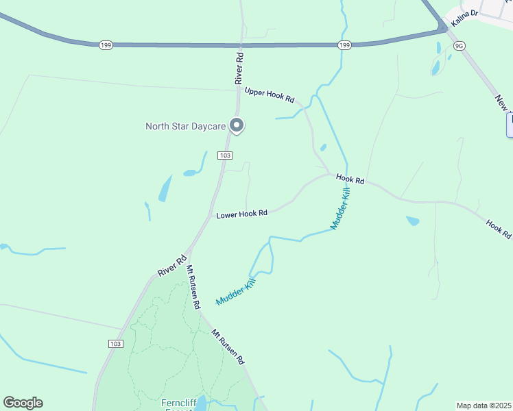 map of restaurants, bars, coffee shops, grocery stores, and more near 9 Lower Hook Road in Rhinebeck