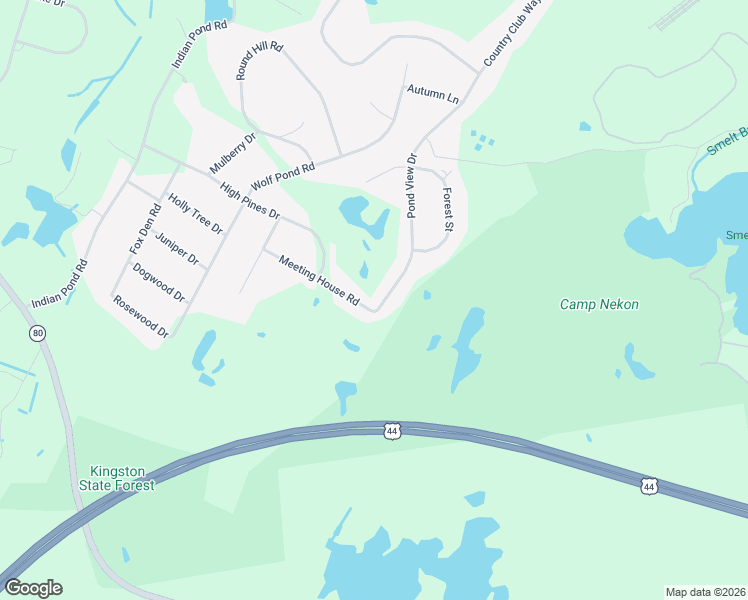 map of restaurants, bars, coffee shops, grocery stores, and more near 44 Meeting House Road in Kingston