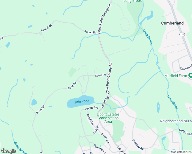 map of restaurants, bars, coffee shops, grocery stores, and more near 377 Scott Road in Cumberland
