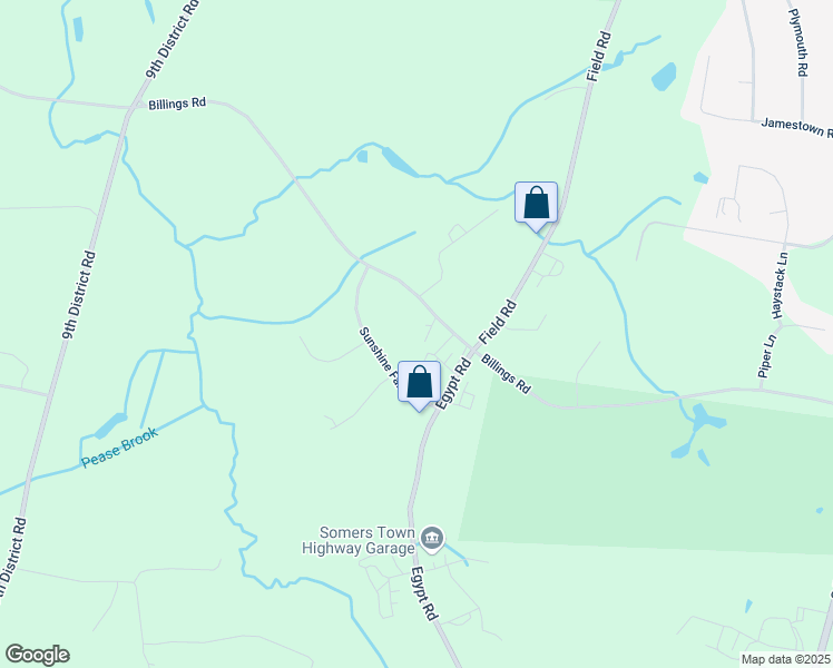 map of restaurants, bars, coffee shops, grocery stores, and more near 352 Billings Road in Somers