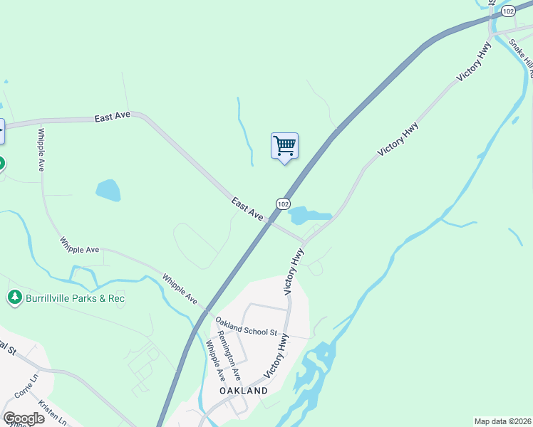 map of restaurants, bars, coffee shops, grocery stores, and more near 940 East Avenue in Burrillville