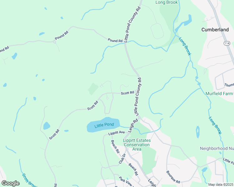 map of restaurants, bars, coffee shops, grocery stores, and more near 377 Scott Road in Cumberland